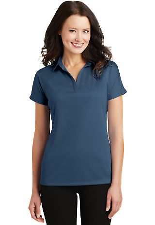Port Authority L575 Ladies Crossover Raglan Pol in Regatta blue front view