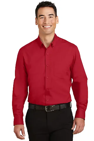 Port Authority S663    SuperPro   Twill Shirt Rich Red front view