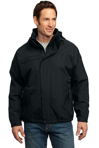 Port Authority TLJ792 Tall Nootka Jacket in Black/black front view