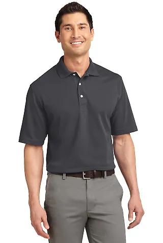 Port Authority TLK455    Tall Rapid Dry Polo Charcoal front view