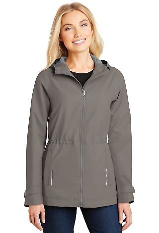 Port Authority L7710    Ladies Northwest Slicker in Northern grey front view