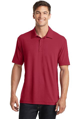 Port Authority K568 Cotton Touch Performance in Chili red front view
