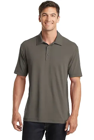 Port Authority K568    Cotton Touch   Performance  Grey Smoke front view