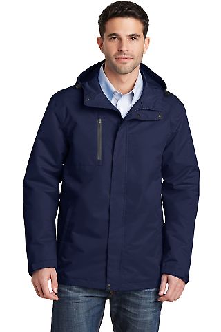 Port Authority J331 All-Conditions Jacket in True navy front view