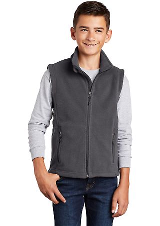 Port Authority Y219 Youth Value Fleece Vest in Iron grey front view