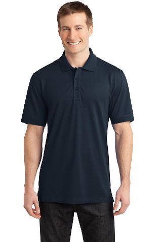 Port Authority K555    Stretch Pique Polo in Dress blue nvy front view