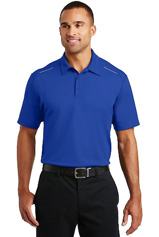 Port Authority K580 Pinpoint Mesh Polo in True royal front view
