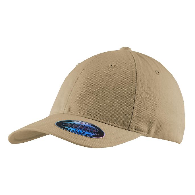 Port Authority C809    Flexfit   Garment Washed Ca in Khaki front view