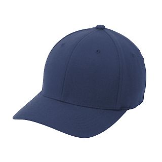 Port Authority C928    Flexfit   Wool Blend Cap in Navy front view