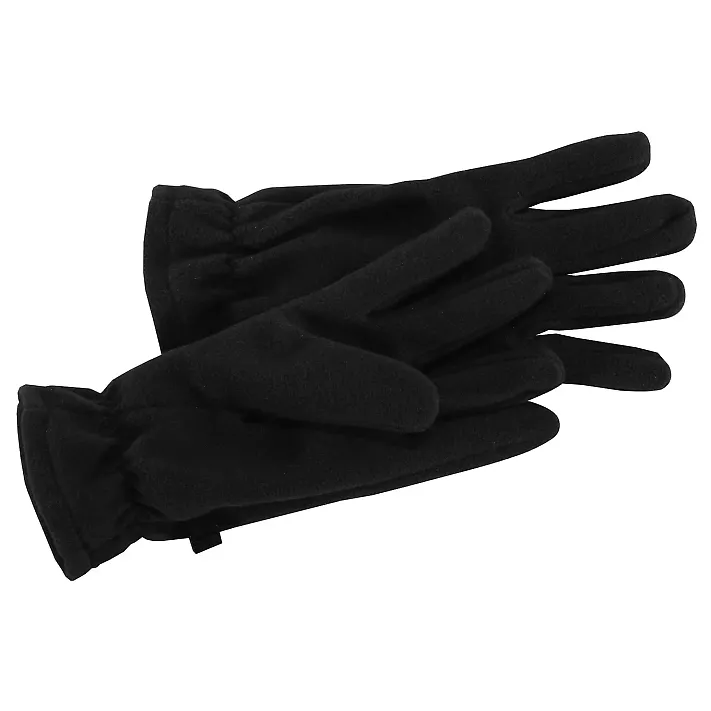Port Authority GL01    Fleece Gloves Black front view