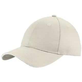 Port & Company C919 Unstructured Sandwich Bill Cap Oyster/White front view