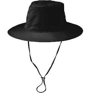 Port Authority C921 Lifestyle Wide Brim Hat Black front view
