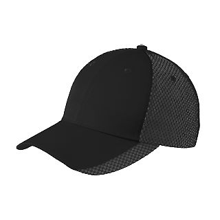 Port Authority C923 Two-Color Mesh Back Cap in Black/white front view