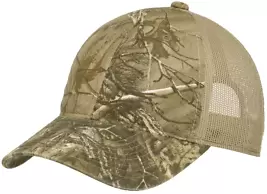 Port Authority C929    Unstructured Camouflage Mes RT Extra/Tan front view