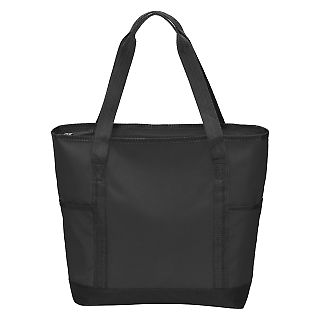 Port Authority BG411    On-The-Go Tote in Black/black front view