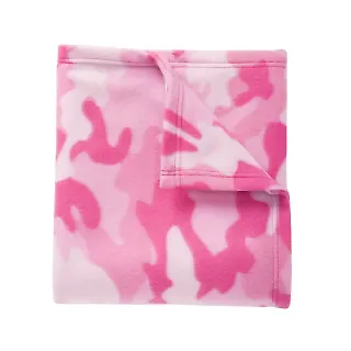 Port Authority BP61    Core Printed Fleece Blanket Pink Camo Prnt front view