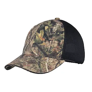 Port Authority C912    Camouflage Cap with Air Mes MOBU Cntry/Blk front view
