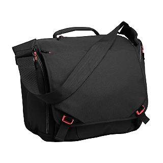Port Authority BG300 Cyber Messenger in Black/red front view