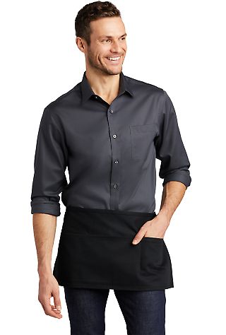Port Authority A707    Easy Care Reversible Waist  in Black front view