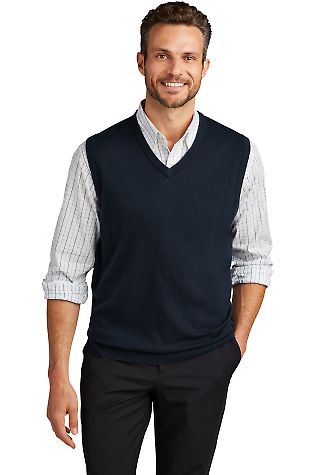 Port Authority SW286    Sweater Vest in Navy front view