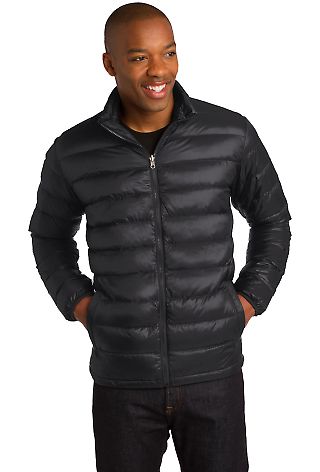 Port Authority J323    Down Jacket in Black front view