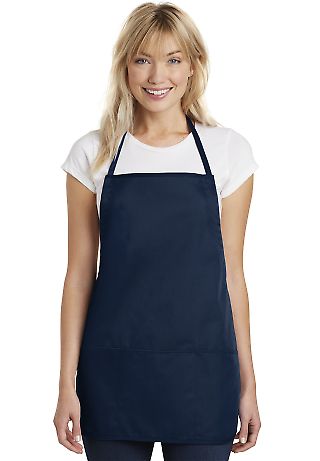 Port Authority A525    Medium-Length Apron in Navy front view