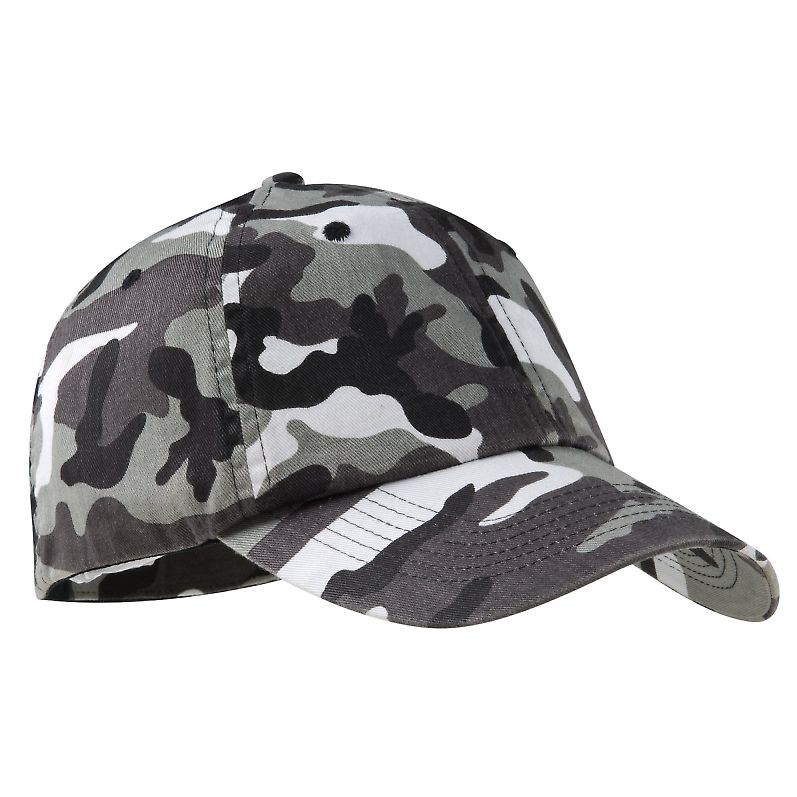 Port Authority C851    Camouflage Cap in Winter camo front view