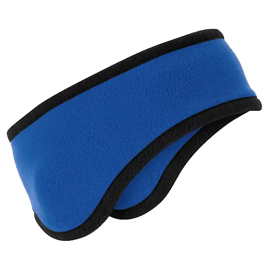Port Authority C916    Two-Color Fleece Headband Royal front view