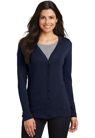 Port Authority L515    Ladies Modern Stretch Cotto in True navy front view