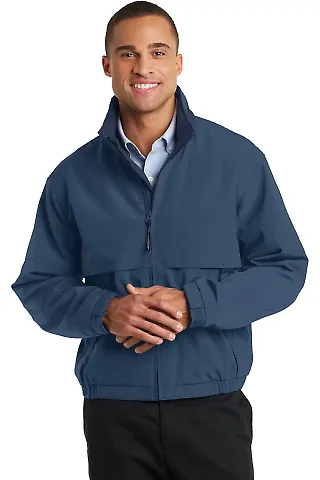 Port Authority TLJ764    Tall Legacy  Jacket Mill Blue/Navy front view