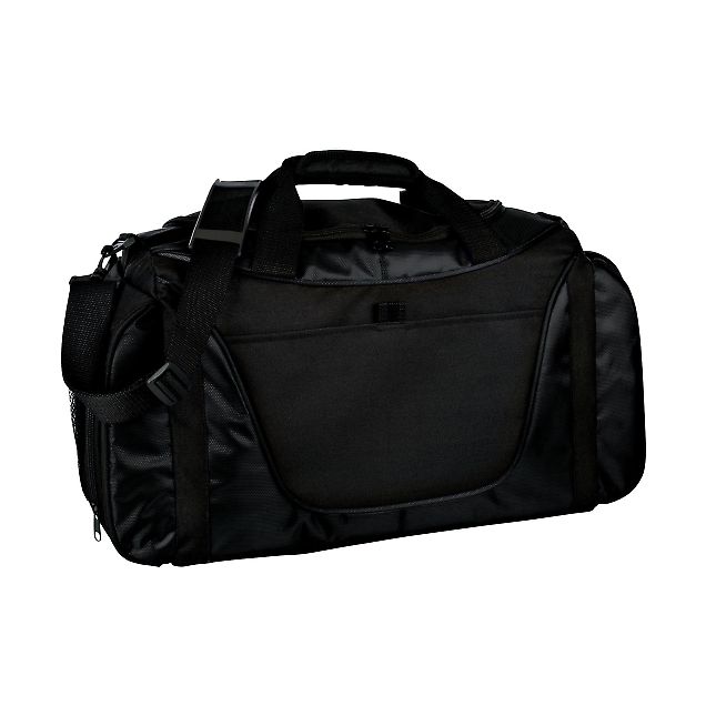 Port Authority BG1050 Medium Two-Tone Duffel in Black/black front view
