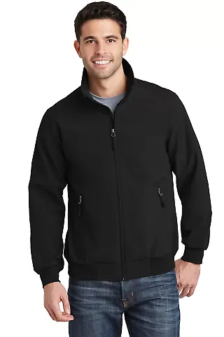 Port Authority J337    Soft Shell Bomber Jacket Black front view