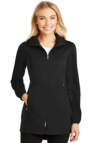 Port Authority L719    Ladies Active Hooded Soft S Deep Black front view