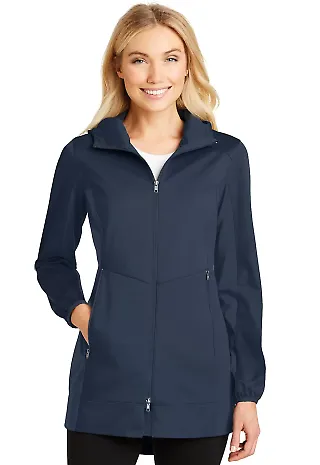 Port Authority L719    Ladies Active Hooded Soft S Dress Blue Nvy front view