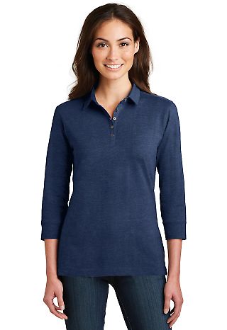 Port Authority L578    Ladies 3/4-Sleeve Meridian  in Estate blue front view