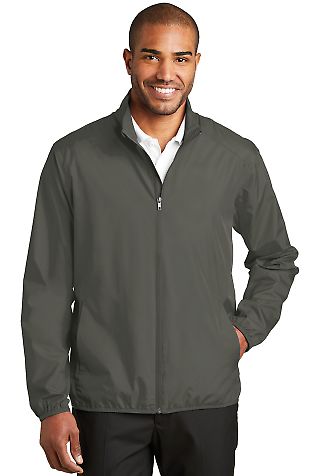 Port Authority J344 Zephyr Full-Zip Jacket in Grey steel front view