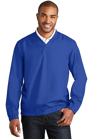 Port Authority J342    Zephyr V-Neck Pullover True Royal front view
