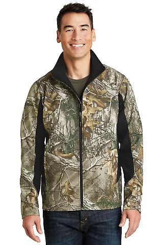 Port Authority J318C    Camouflage Colorblock Soft RT Extra/Black front view