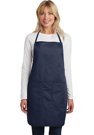 Port Authority A520    Full-Length Apron in Navy front view
