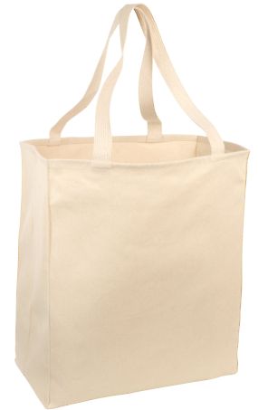 Port Authority B110 Over-the-Shoulder Grocery T in Natural front view