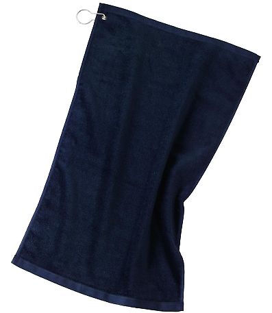 Port Authority TW51    Grommeted Golf Towel in Navy front view