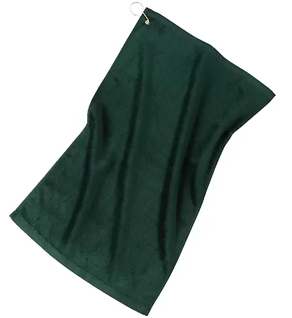 Port Authority TW51    Grommeted Golf Towel Hunter front view