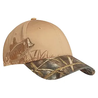 Port Authority C820    Embroidered Camouflage Cap RT Max 5/Bass front view