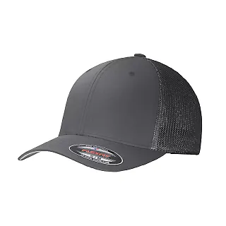Port Authority C812    Flexfit   Mesh Back Cap in Graph gry/g gy front view