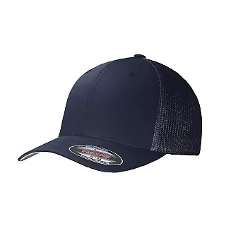 Port Authority C812    Flexfit   Mesh Back Cap in Tr nvy/tr nvy front view