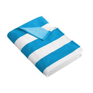 Port Authority PT43 Port & Company   Cabana Stripe in Turquoise front view