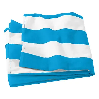 Port Authority PT43 Port & Company   Cabana Stripe Turquoise front view