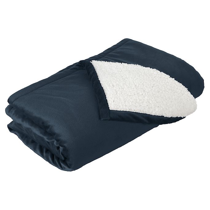 Port Authority BP40 Mountain Lodge Blanket in Navy eclipse front view