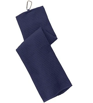 Port Authority TW60 Waffle Microfiber Golf Towe in True navy front view