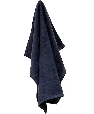 Carmel Towel Company C1518 Velour Hemmed Towel in Navy front view